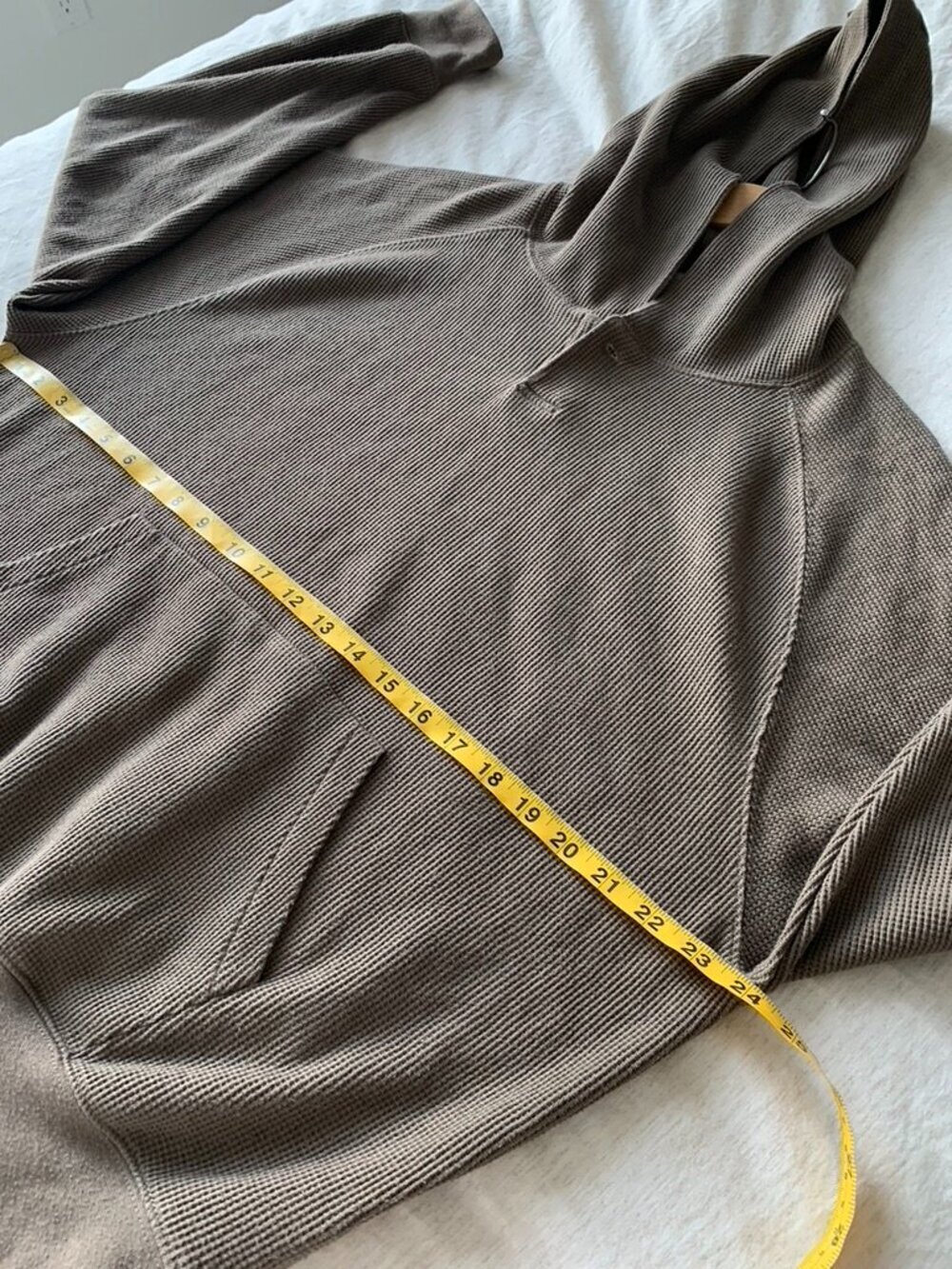 Essentials Fear of God Hooded Waffle Knit Pullover - Taupe size 14/16 or L - Picture 5 of 8